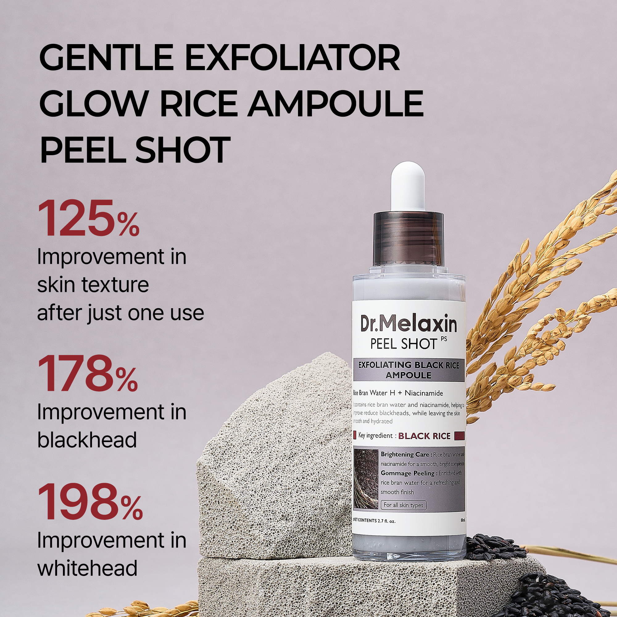 Peel Shot Glow Schwarzer Reis Ampulle