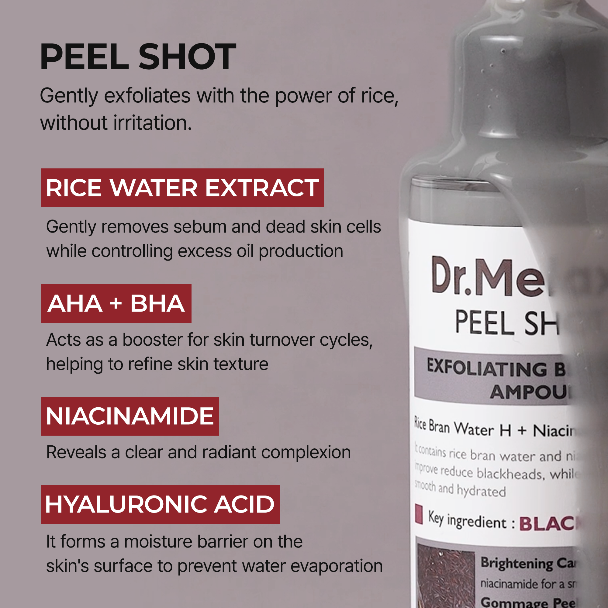 Peel Shot Glow Schwarzer Reis Ampulle